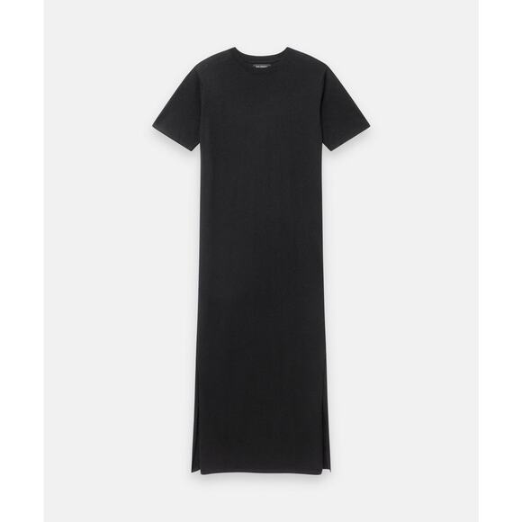 NAADAM Fancy Cashmere T-Shirt Midi Dress - S Black - Picture 1 of 5